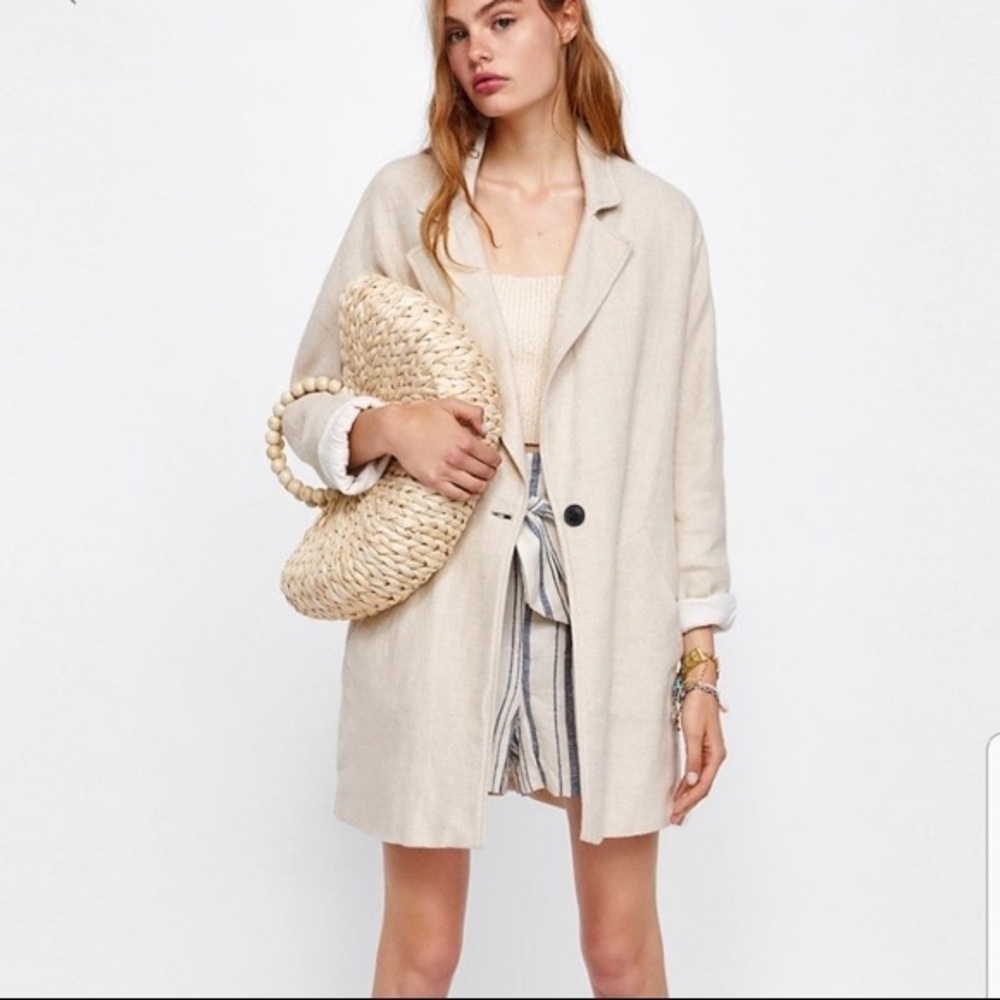 NWOT Zara Linen Blazer